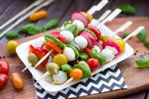 brochetas de vegetales