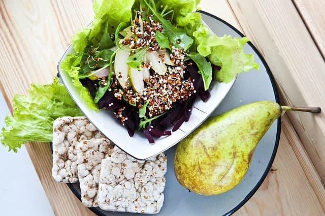 un plato saludable y dietético