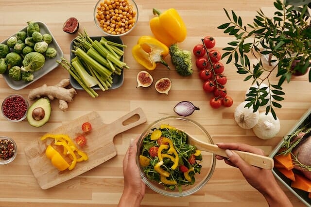  Comida sana en la mesa